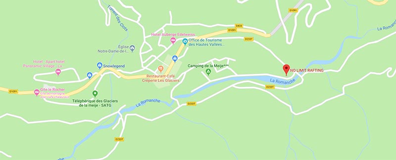 localisation Nolimit Rafting Hautes Alpes